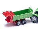 SIKU FARMER TRAKTOR Z ROZRZUTNIKIEM OBORNIKA PRZYCZEPĄ METAL MODEL S1673