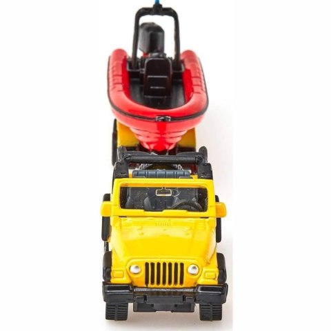 SIKU JEEP SAMOCHÓD Z ŁODZIĄ NA NACZEPIE MODEL METAL S1658 SIKU JEEP SAMOCHÓD Z ŁODZIĄ NA NACZEPIE MODEL METAL S1658