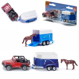 SIKU JEEP Z PRZYCZEPĄ NA KONIE METAL MODEL S1651