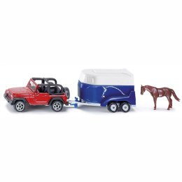 SIKU JEEP Z PRZYCZEPĄ NA KONIE METAL MODEL S1651