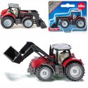 SIKU TRAKTOR MASSEY FERGUSON Z PRZEDNIĄ ŁADOWARKĄ METAL MODEL S1484