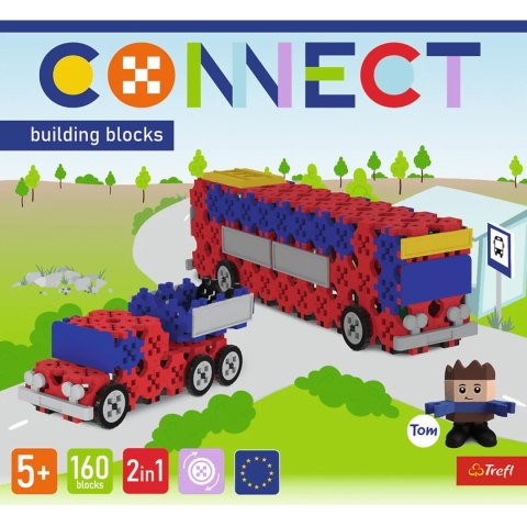 ZESTAW KLOCKÓW CONNECT - 2W1: AUTOBUS/ AUTO Z NACZEPĄ TREFL 61973 ZESTAW KLOCKÓW CONNECT - 2W1: AUTOBUS/ AUTO Z NACZEPĄ TREFL 61973
