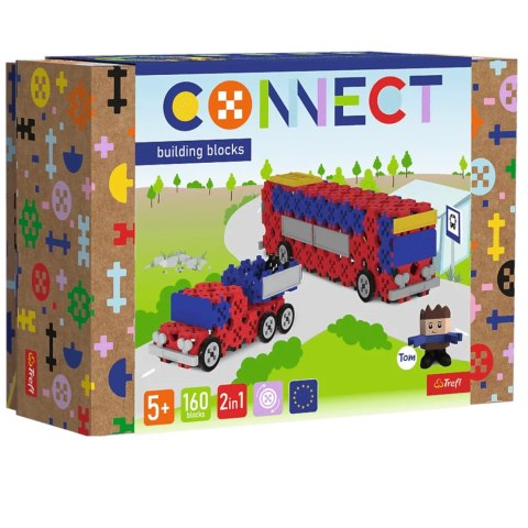 ZESTAW KLOCKÓW CONNECT - 2W1: AUTOBUS/ AUTO Z NACZEPĄ TREFL 61973 ZESTAW KLOCKÓW CONNECT - 2W1: AUTOBUS/ AUTO Z NACZEPĄ TREFL 61973