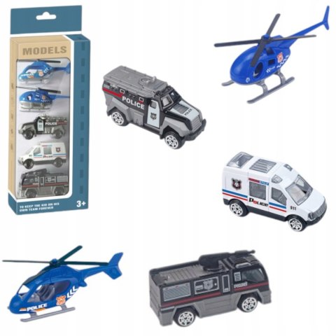 ZESTAW POJAZDÓW POLICYJNYCH 3 WOZY I 2 HELIKOPTERY 6134 ZESTAW POJAZDÓW POLICYJNYCH 3 WOZY I 2 HELIKOPTERY 6134
