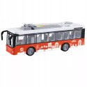 DUŻY CZERWONY TROLEJBUS MIEJSKI OTWIERANE DRZWI DŹWIĘKI ŚWIATŁA WY911A