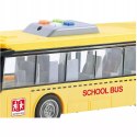 DUŻY SZKOLNY AUTOBUS OTWIERANE DRZWI DŹWIĘKI ŚWIATŁA 1:16 3+ WY910A