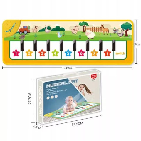 Mata muzyczna interaktywna dla maluszka zwierzątka LY898-1B Mata muzyczna interaktywna dla maluszka zwierzątka LY898-1B