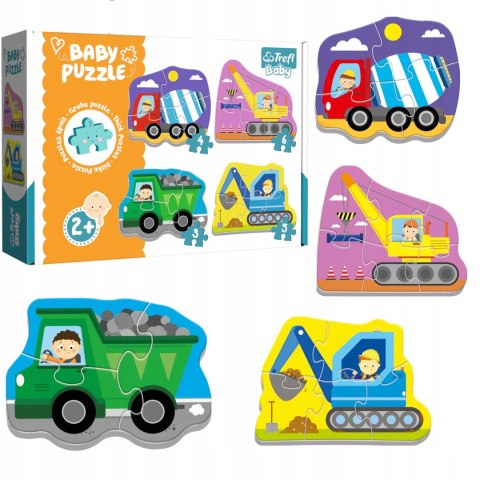 Puzzle Baby pojazdy na budowie Trefl 36072 Puzzle Baby pojazdy na budowie Trefl 36072