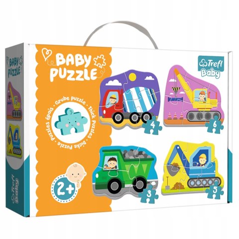 Puzzle Baby pojazdy na budowie Trefl 36072 Puzzle Baby pojazdy na budowie Trefl 36072