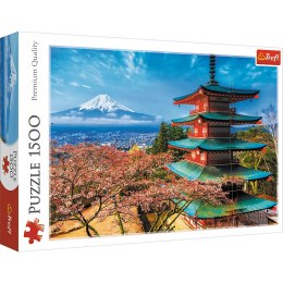 PUZZLE KRAJOBRAZ GÓRA FUDŻI JAPONIA 1500 ELEMENTÓW TREFL 26132