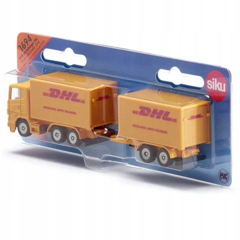 SIKU CIĘŻARÓWKA PRZYCZEPĄ DHL KURIER MODEL METAL SKALA S1694 SIKU CIĘŻARÓWKA PRZYCZEPĄ DHL KURIER MODEL METAL SKALA S1694