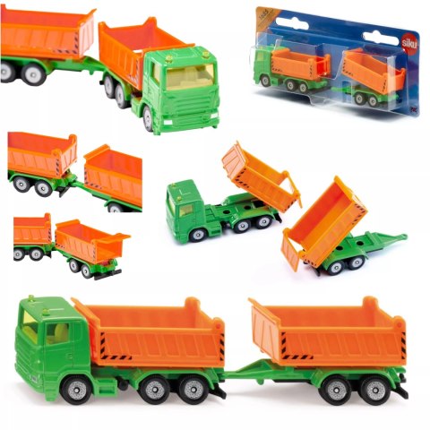 Siku ciężarówka wywrotka z przyczepą model metal skala 1:87 S1685 Siku ciężarówka wywrotka z przyczepą model metal skala 1:87 S1685