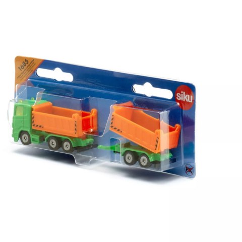 Siku ciężarówka wywrotka z przyczepą model metal skala 1:87 S1685 Siku ciężarówka wywrotka z przyczepą model metal skala 1:87 S1685