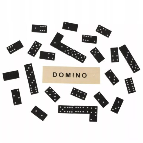 Gra domino rodzinna klasyczna 28 elementów drewniane pudełko 3896-5 Gra domino rodzinna klasyczna 28 elementów drewniane pudełko 3896-5