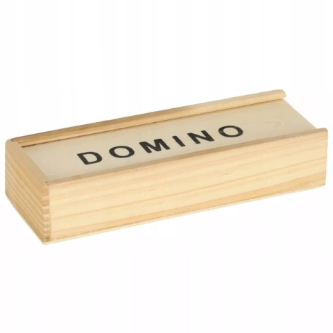 Gra domino rodzinna klasyczna 28 elementów drewniane pudełko 3896-5 Gra domino rodzinna klasyczna 28 elementów drewniane pudełko 3896-5