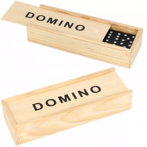 Gra domino rodzinna klasyczna 28 elementów drewniane pudełko 3896-5 Gra domino rodzinna klasyczna 28 elementów drewniane pudełko 3896-5