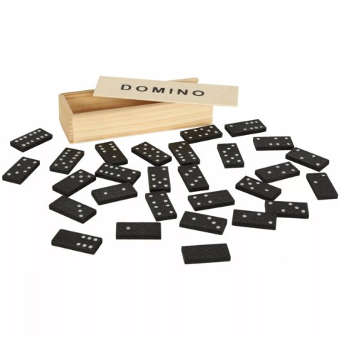 Gra domino rodzinna klasyczna 28 elementów drewniane pudełko 3896-5 Gra domino rodzinna klasyczna 28 elementów drewniane pudełko 3896-5