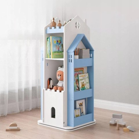 Regał na książki obrotowy półka domek organizer pokój dziecięcy W360-2 Regał na książki obrotowy półka domek organizer pokój dziecięcy W360-2