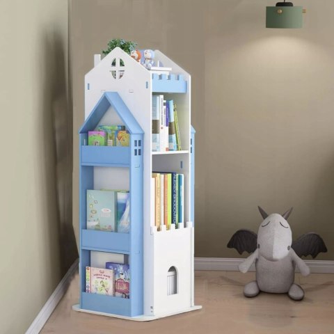 Regał na książki obrotowy półka domek organizer pokój dziecięcy W360-2 Regał na książki obrotowy półka domek organizer pokój dziecięcy W360-2