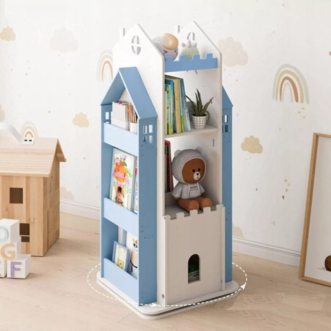 Regał na książki obrotowy półka domek organizer pokój dziecięcy W360-2 Regał na książki obrotowy półka domek organizer pokój dziecięcy W360-2