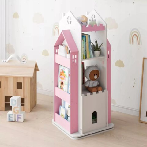 Regał na książki obrotowy półka domek organizer pokój dziecięcy W360-3 Regał na książki obrotowy półka domek organizer pokój dziecięcy W360-3