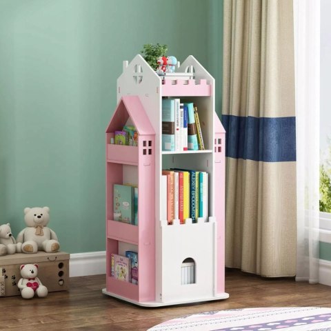 Regał na książki obrotowy półka domek organizer pokój dziecięcy W360-3 Regał na książki obrotowy półka domek organizer pokój dziecięcy W360-3