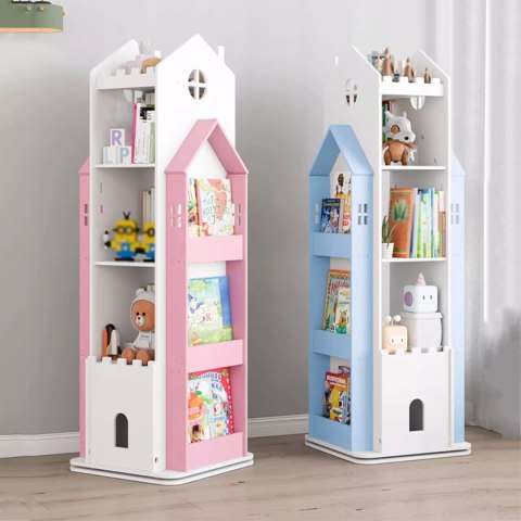 Regał na książki obrotowy półka domek organizer pokój dziecięcy W360-3 Regał na książki obrotowy półka domek organizer pokój dziecięcy W360-3