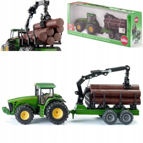 Siku Farmer Traktor z przyczepą leśną metal model 1:50 S1954 Siku Farmer Traktor z przyczepą leśną metal model 1:50 S1954