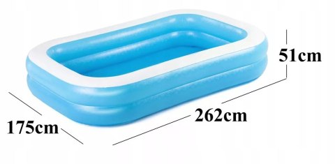 Basen dmuchany ogrodowy dla dzieci 262 x 175 x 51cm Bestway 54006 Basen dmuchany ogrodowy dla dzieci 262 x 175 x 51cm Bestway 54006