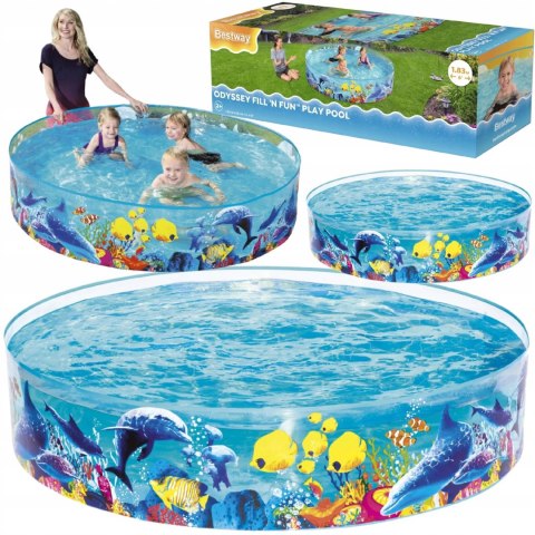 Basen rozporowy ogrodowy dla dzieci 183x38cm Bestway 55030 Basen rozporowy ogrodowy dla dzieci 183x38cm Bestway 55030