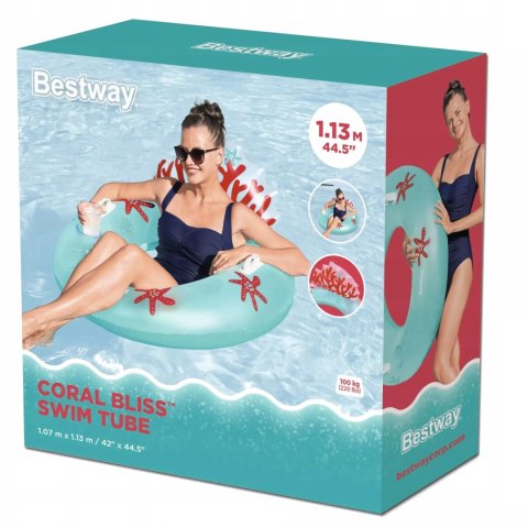 Fotel Koło Nadmuchiwane Do Pływania 100kg Bestway 43730 Fotel Koło Nadmuchiwane Do Pływania 100kg Bestway 43730