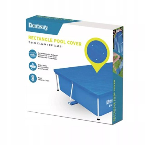 Przykrycie 264 x 174cm na basen stelażowy Bestway 58105 Przykrycie 264 x 174cm na basen stelażowy Bestway 58105
