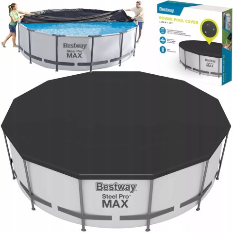 Przykrycie na basen stelażowy śr. 366cm Bestway 58037 Przykrycie na basen stelażowy śr. 366cm Bestway 58037
