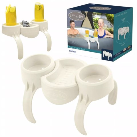 Uchwyt na napoje tacka 2 przegrody spa jacuzzi Lay-Z-Spa Bestway 60306 Uchwyt na napoje tacka 2 przegrody spa jacuzzi Lay-Z-Spa Bestway 60306